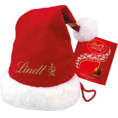  Lindt Lindor Kugeln Vollmilch Weihnachtsmann-Mütze 175g 