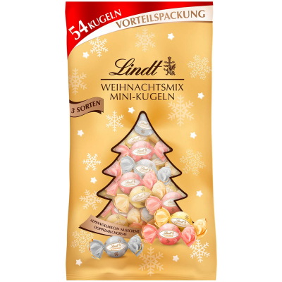  Lindt Weihnachtsmix Mini-Kugeln Glamour XXL 268g 