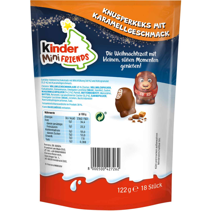 kinder Mini Friends Knusperkeks Karamell 122g