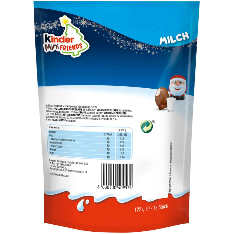 kinder Mini Friends Milch 122g