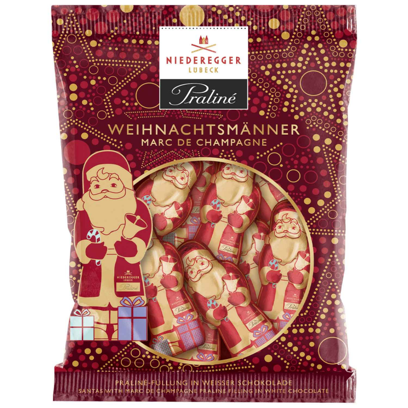  Niederegger Praliné Weihnachtsmänner Marc de Champagne 87g 