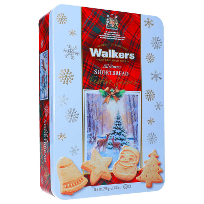  Walker's Shortbread Festive Shapes Tin 250g 