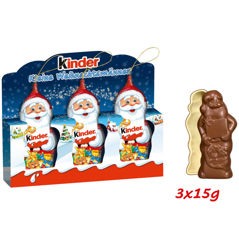 kinder Schokolade Kleine Weihnachtsmänner 3x15g