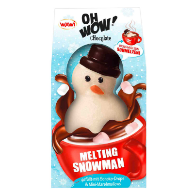 OH WOW! Chocolate Melting Snowman Schoko-Chips Weiß 75g