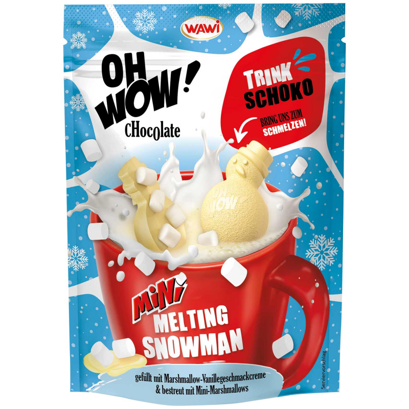 OH WOW! Chocolate Mini Melting Snowman Marshmallow-Vanillecreme 12x10g