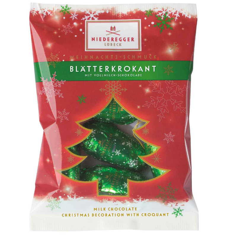  Niederegger Blätterkrokant Weihnachts-Schmuck 85g 