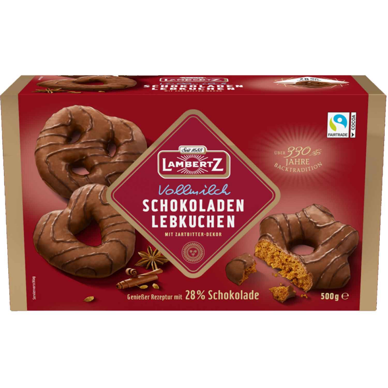 Lambertz Schokoladen Lebkuchen Vollmilch 500g