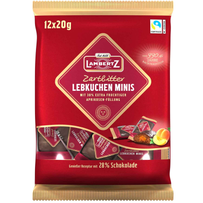 Lambertz Lebkuchen Minis Zartbitter 12x20g