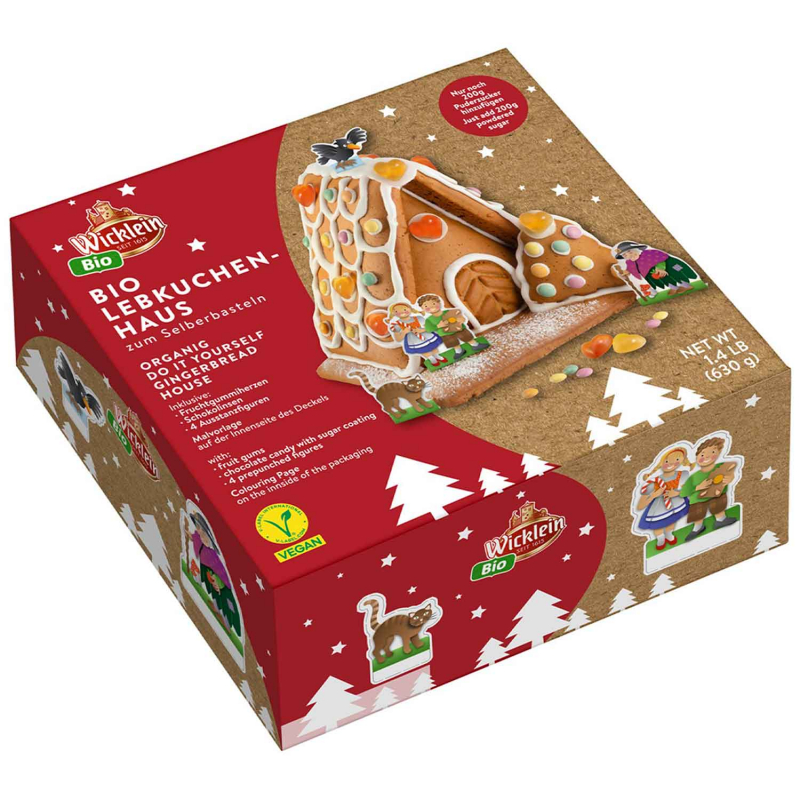 Wicklein Bio Lebkuchen-Bastelhaus vegan 630g