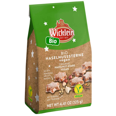  Wicklein Bio Haselnusssterne vegan 125g 