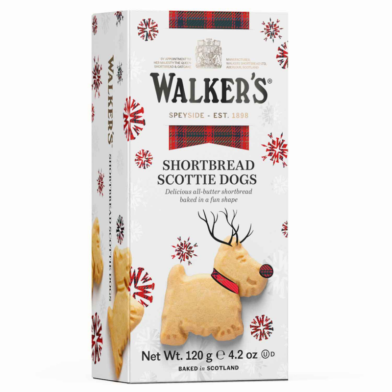 Walker's Shortbread Scottie Dogs Reindeer 120g