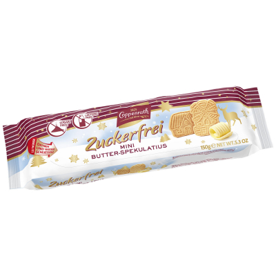  Coppenrath Zuckerfrei Mini Butter-Spekulatius 150g 