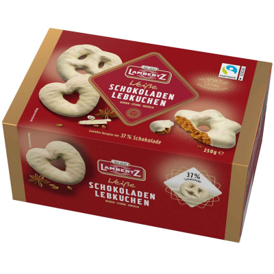  Lambertz Schokoladen Lebkuchen Weiße Schokolade 250g 