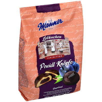 Manner Lebkuchen Powidl Knöpfe Zartbitter 180g