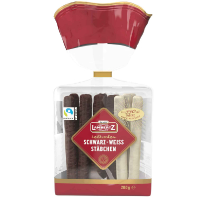  Lambertz Lebkuchen Stäbchen Schwarz-Weiß 200g 