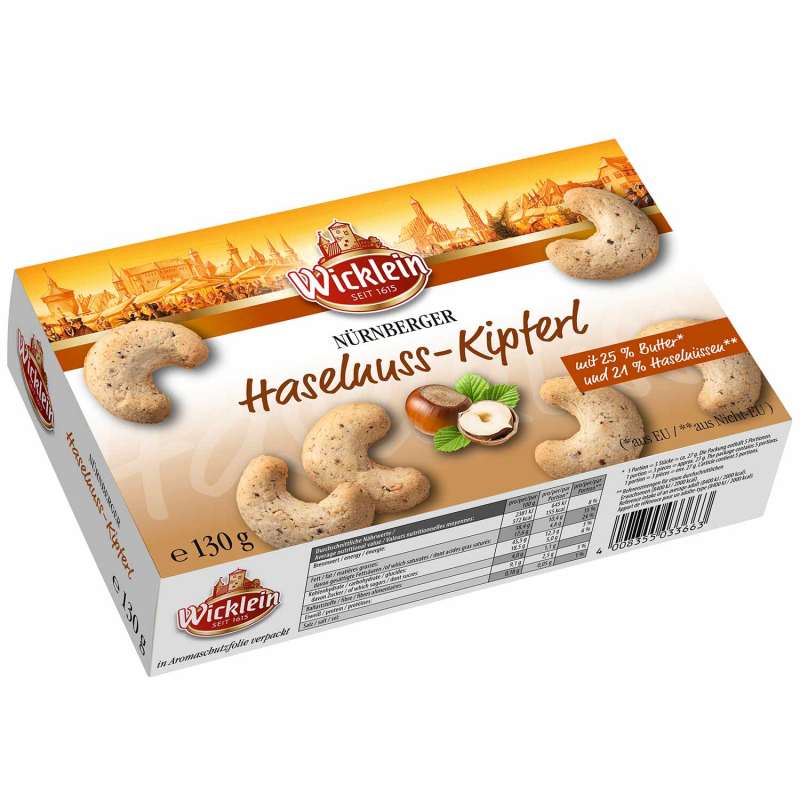  Wicklein Nürnberger Haselnuss-Kipferl 130g 