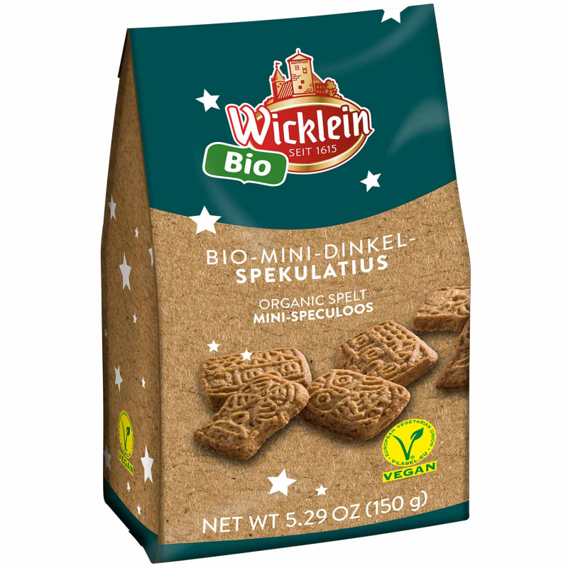  Wicklein Bio Mini-Dinkel-Spekulatius vegan 150g 