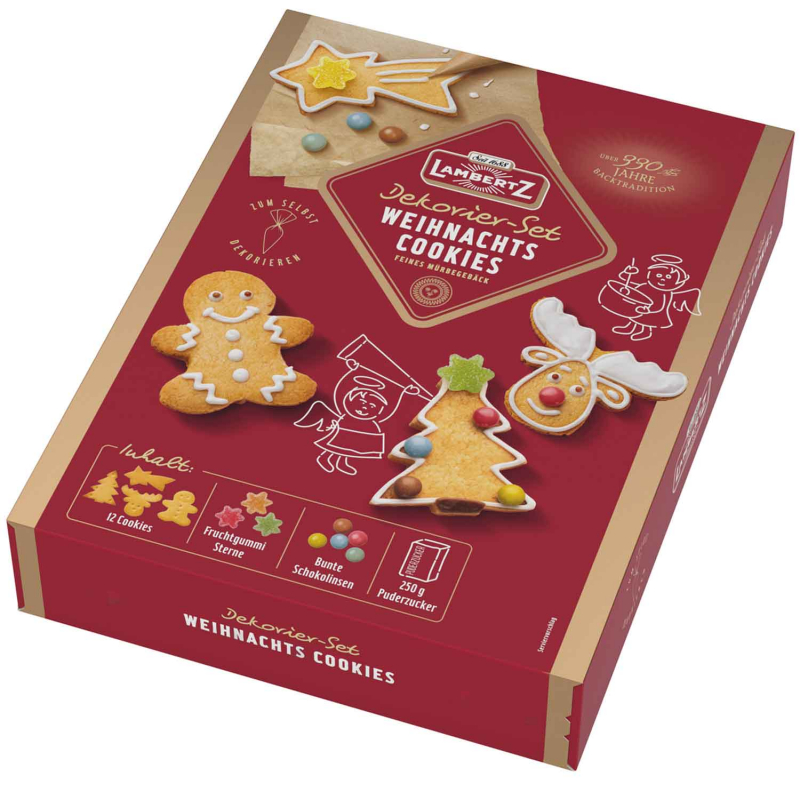  Lambertz Weihnachts-Cookies Dekorier-Set 500g 