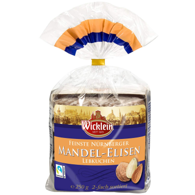  Wicklein Feinste Nürnberger Mandel-Elisen-Lebkuchen 250g 