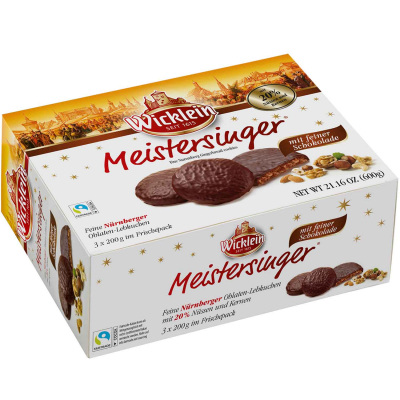  Wicklein Meistersinger Feine Nürnberger Oblaten-Lebkuchen schokoliert 3x200g 