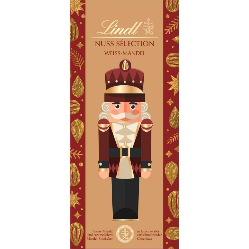  Lindt Nuss Sélection Weiße Schokolade Mandel Tafel 150g 