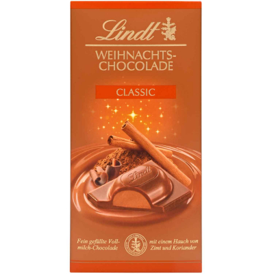  Lindt Weihnachts-Chocolade Classic Tafel 100g 