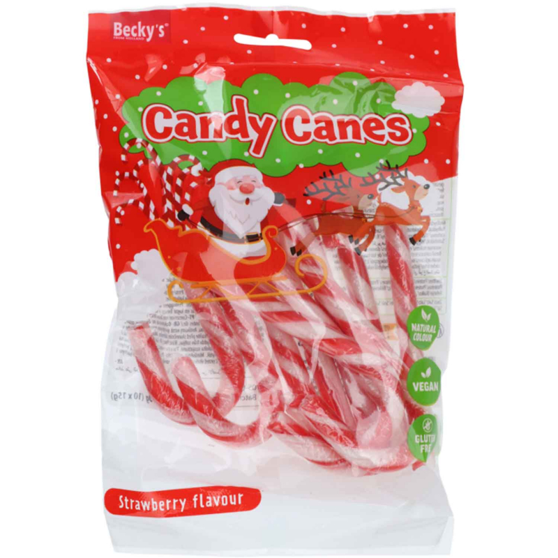  Becky's Candy Canes Zuckerstangen 13cm rot-weiß 10er 