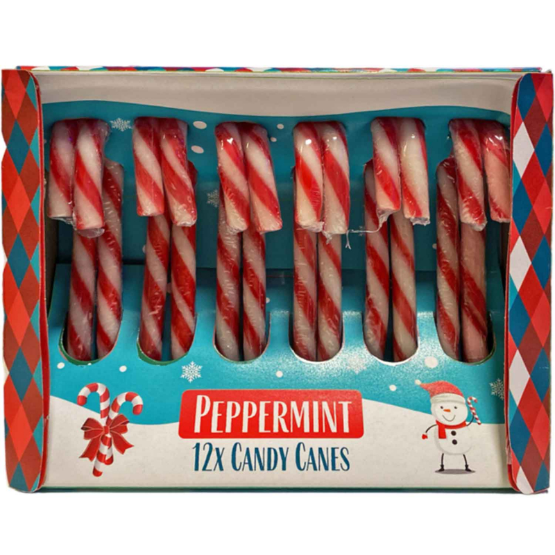  Becky's Candy Canes Zuckerstangen 12cm rot-weiß Peppermint 12er 