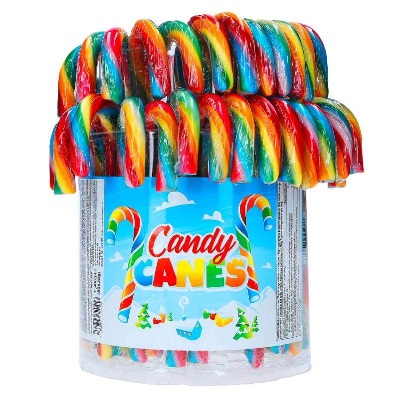 Candy Canes Zuckerstange 16cm Regenbogen