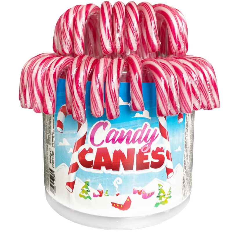  Candy Canes Zuckerstangen 12,5cm rot-weiß 72er 