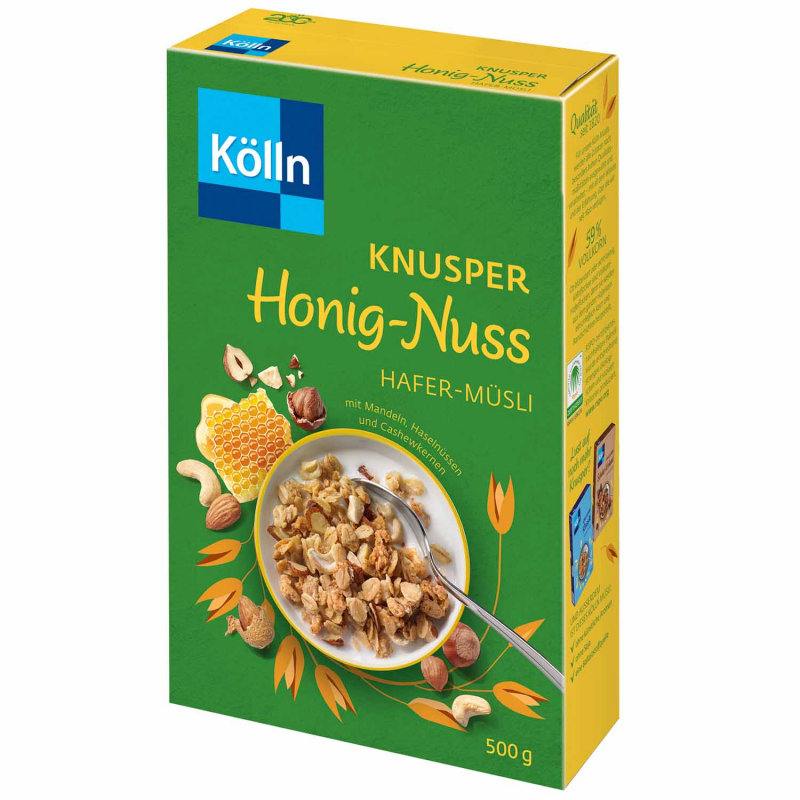  Kölln Hafer-Müsli Knusper Honig-Nuss 500g 