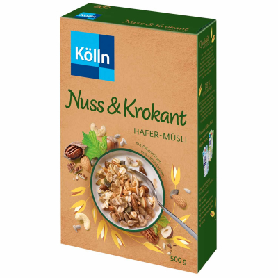  Kölln Hafer-Müsli Nuss & Krokant 500g 