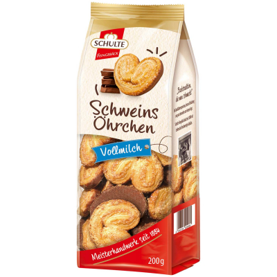  Schulte Schweinsöhrchen Vollmilch 200g 