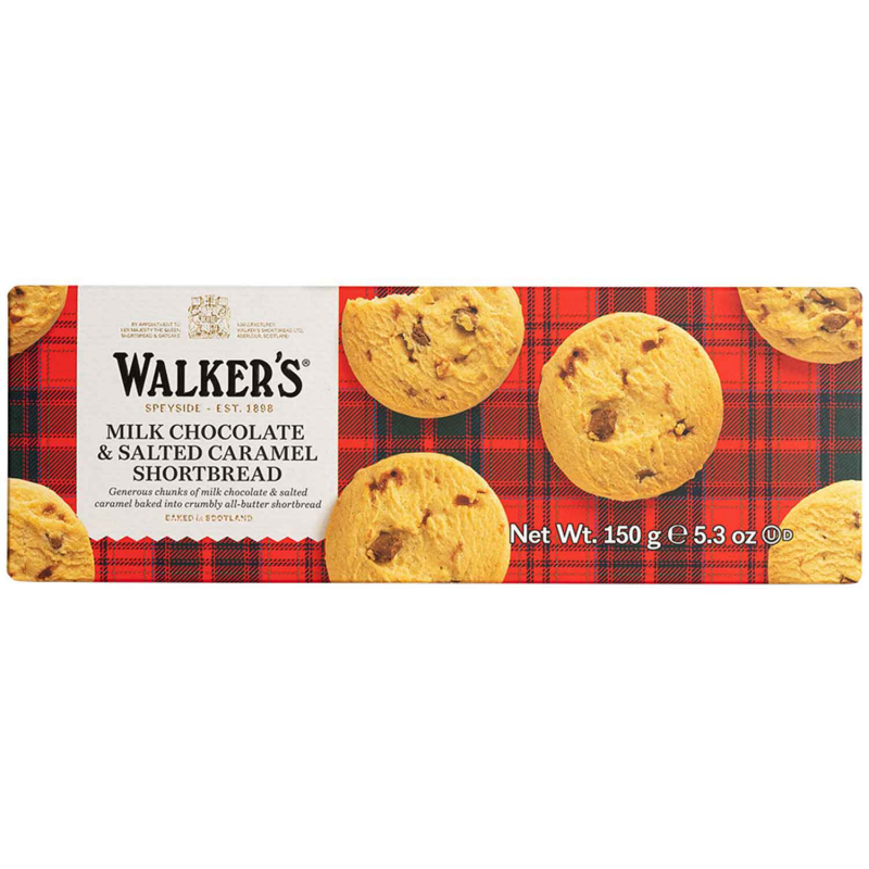  Walker's Milk Chocolate & Salted Caramel Shortbread 150g 