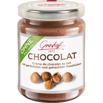  Grashoff Chocolat Crème de chocolat au lait mit Haselnüssen 235g 