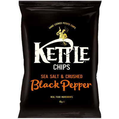  Kettle Chips Sea Salt & Crushed Black Pepper 40g 