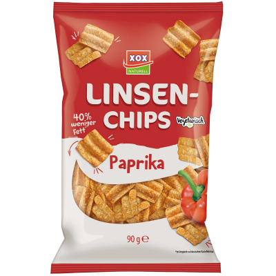  XOX Linsenchips Paprika 90g 