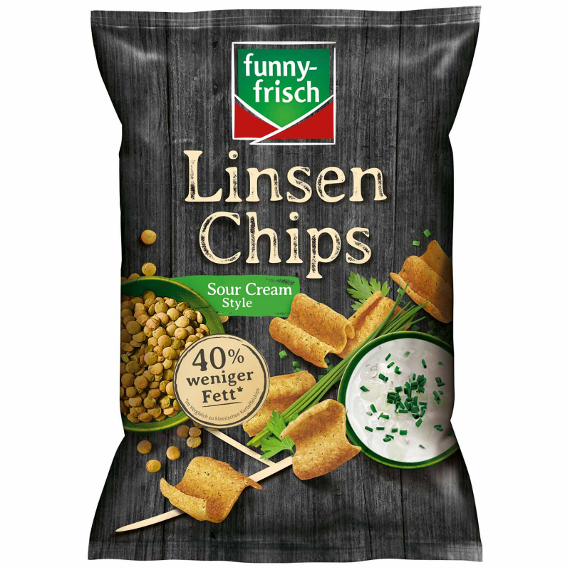  funny-frisch Linsen Chips Sour Cream Style 90g 