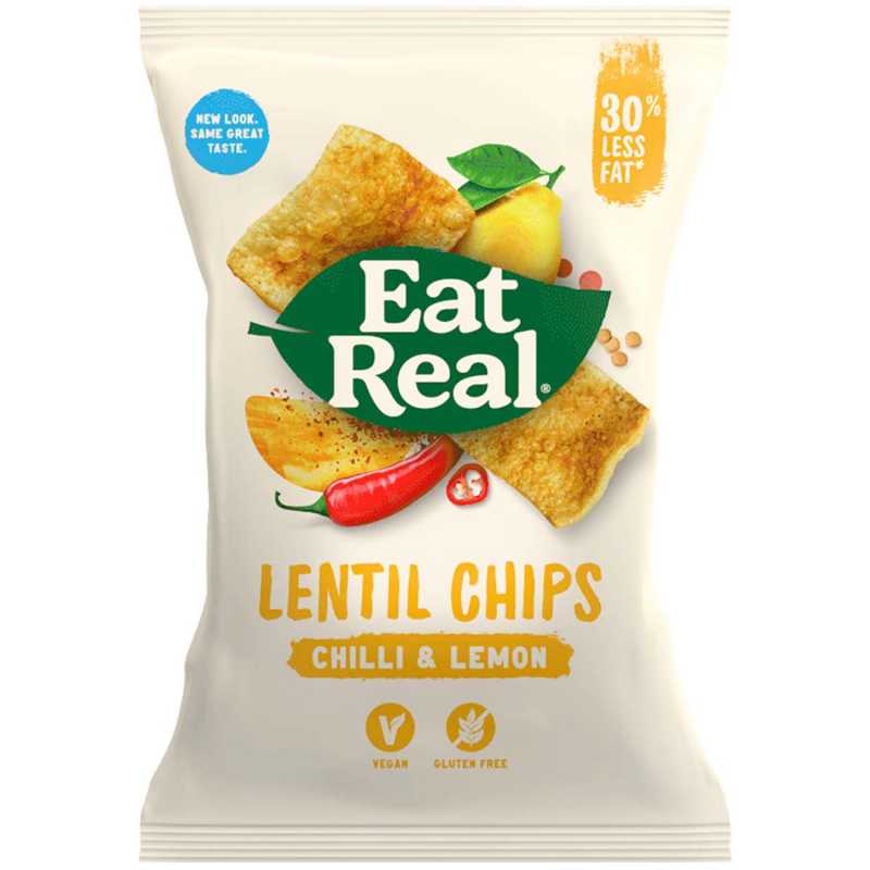  Eat Real Lentil Chips Chilli & Lemon 113g 