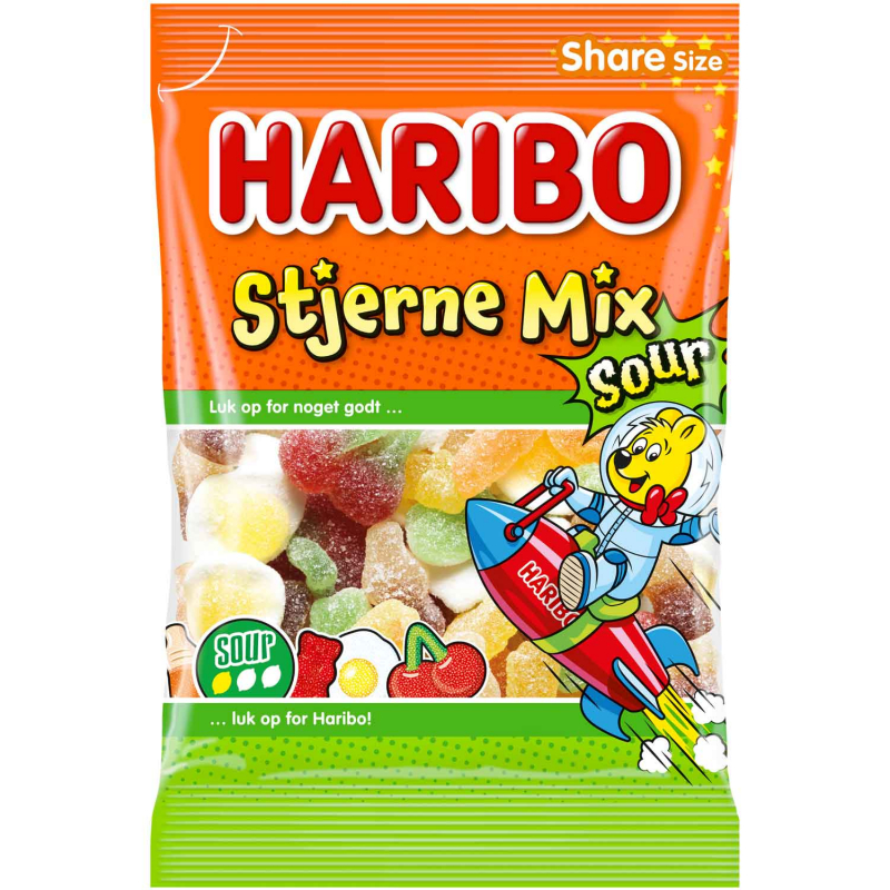  Haribo Stjerne Mix Sour 375g 