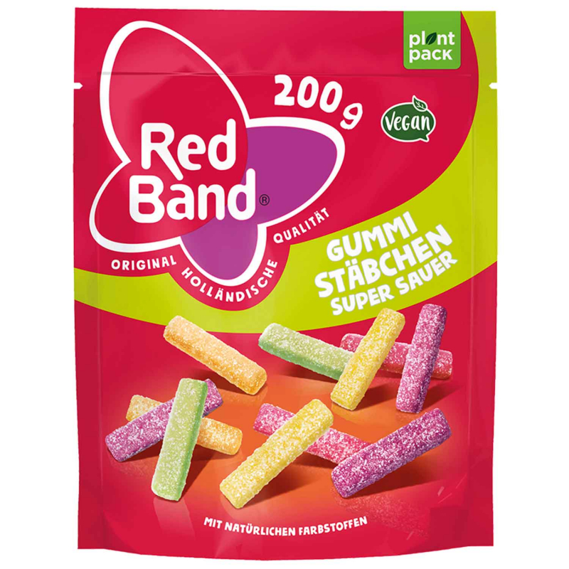  Red Band Gummi Stäbchen super sauer 200g 