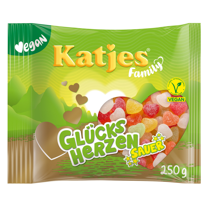  Katjes Family Glücksherzen Sauer 250g 