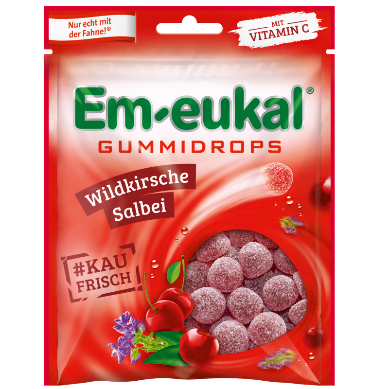  Em-eukal Gummidrops Wildkirsche-Salbei 90g 