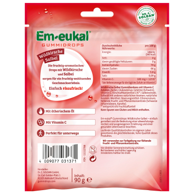  Em-eukal Gummidrops Wildkirsche-Salbei 90g 