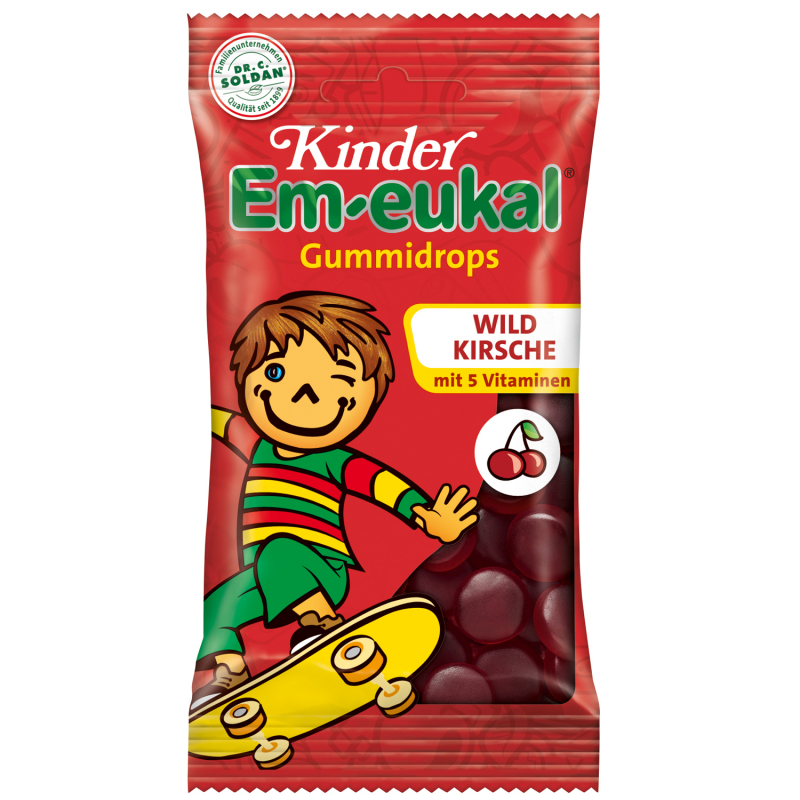  Kinder Em-eukal Gummidrops Wildkirsche 75g 