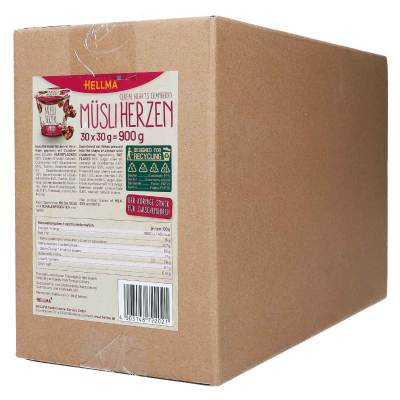  Hellma Müsli Herzen Cranberry 30x30g 