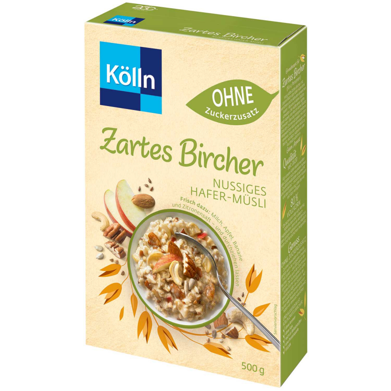  Kölln Zartes Bircher Nussiges Hafer-Müsli 500g 