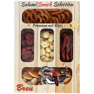  Breu Salami Snack Selection Premium mit Käse 80g 