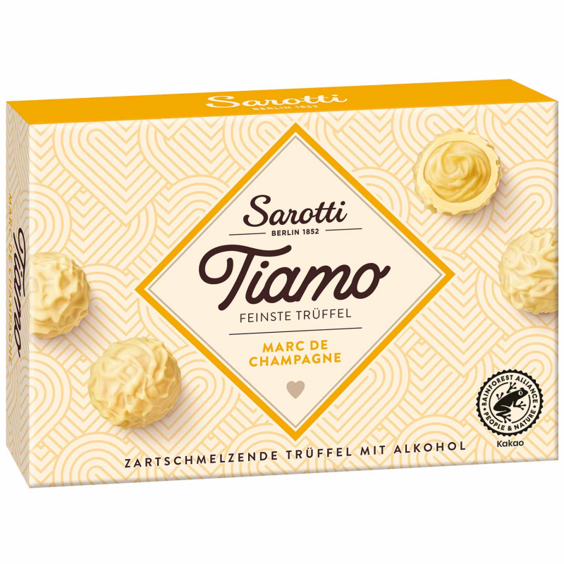  Sarotti Tiamo Feinste Trüffel Marc de Champagne 125g 