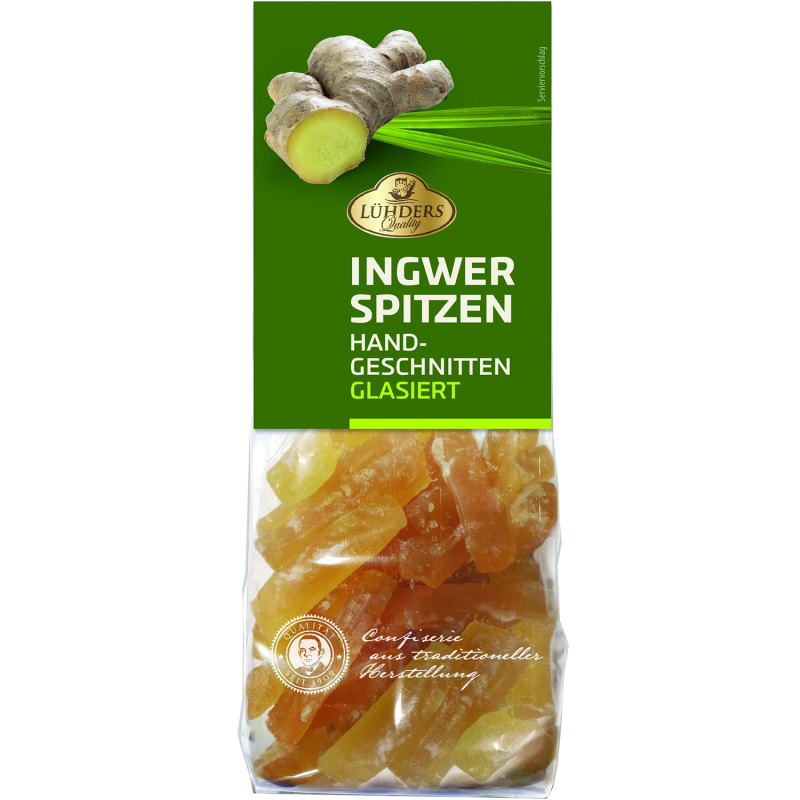  Lühders Ingwer-Spitzen glasiert 150g 